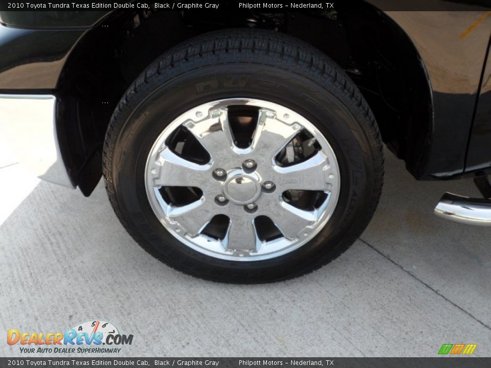 2010 Toyota Tundra Texas Edition Double Cab Black / Graphite Gray Photo #12