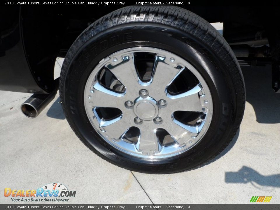 2010 Toyota Tundra Texas Edition Double Cab Black / Graphite Gray Photo #14