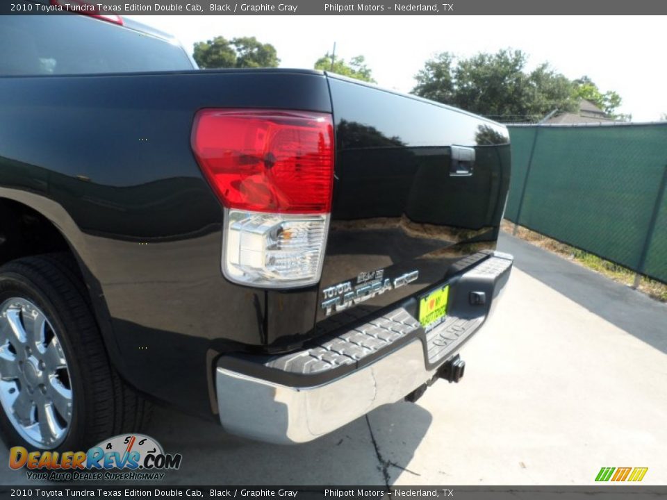 2010 Toyota Tundra Texas Edition Double Cab Black / Graphite Gray Photo #22