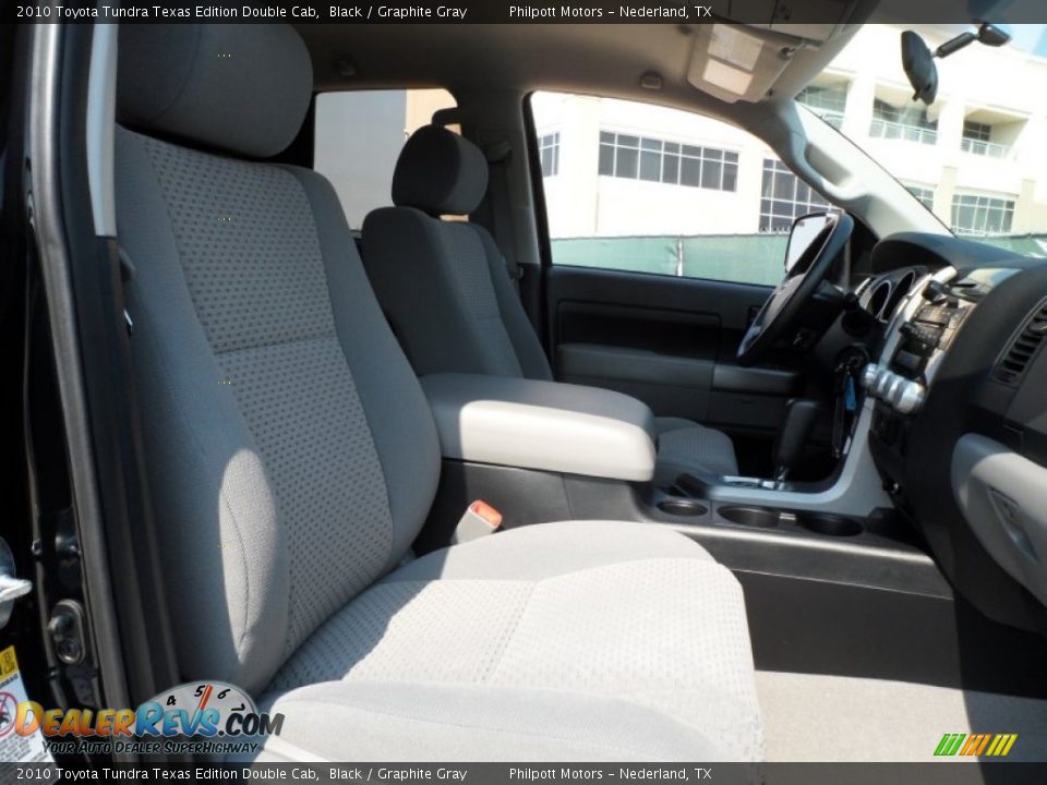 2010 Toyota Tundra Texas Edition Double Cab Black / Graphite Gray Photo #27