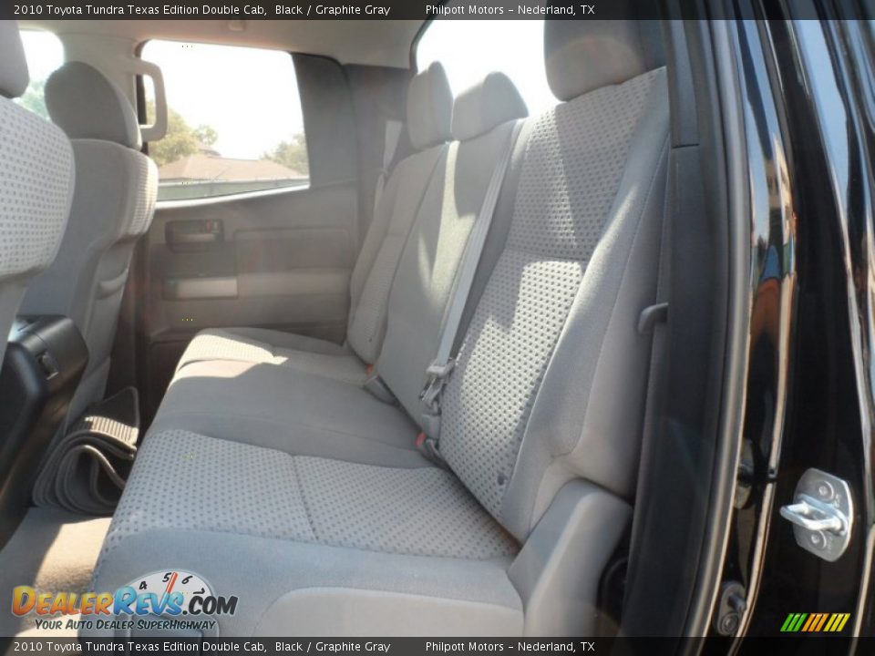 2010 Toyota Tundra Texas Edition Double Cab Black / Graphite Gray Photo #32