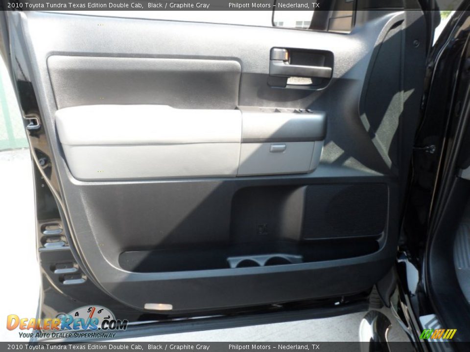 2010 Toyota Tundra Texas Edition Double Cab Black / Graphite Gray Photo #33
