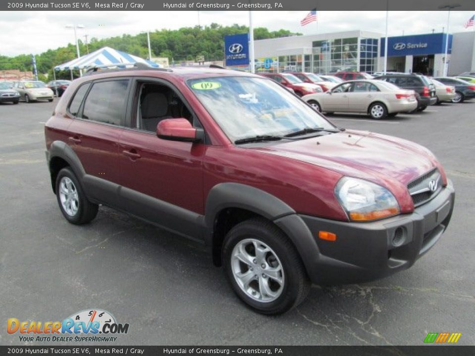 2009 Hyundai Tucson SE V6 Mesa Red / Gray Photo #1