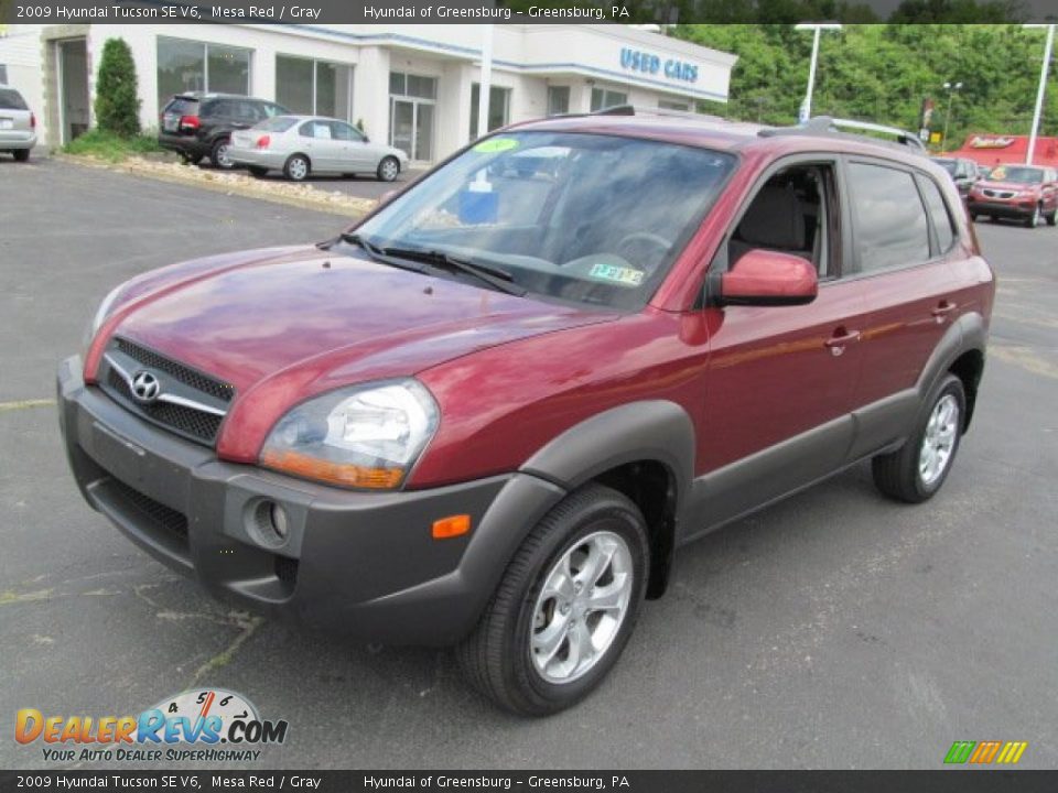 2009 Hyundai Tucson SE V6 Mesa Red / Gray Photo #5