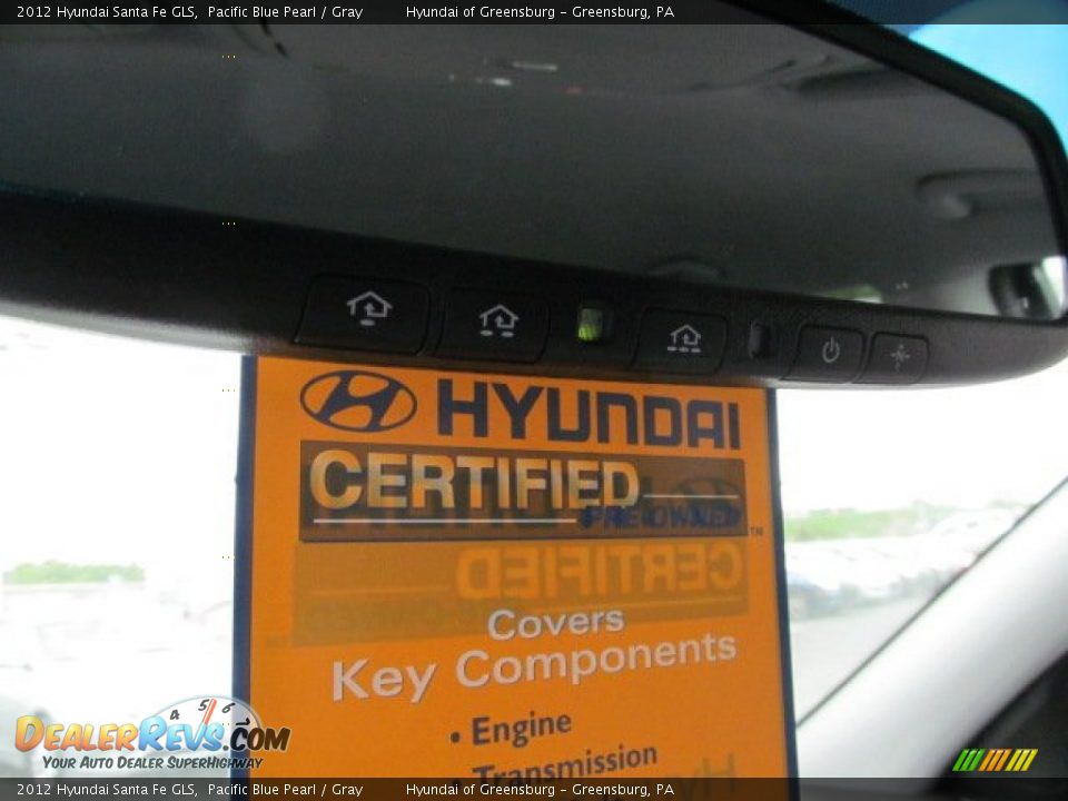 2012 Hyundai Santa Fe GLS Pacific Blue Pearl / Gray Photo #14