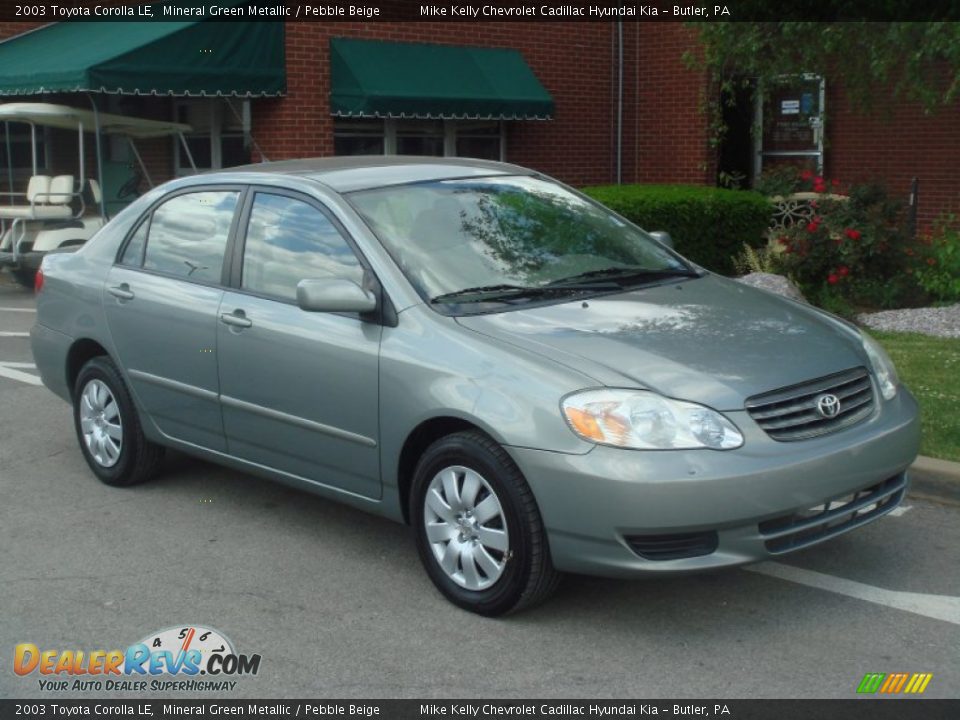 2003 Toyota Corolla LE Mineral Green Metallic / Pebble Beige Photo #1