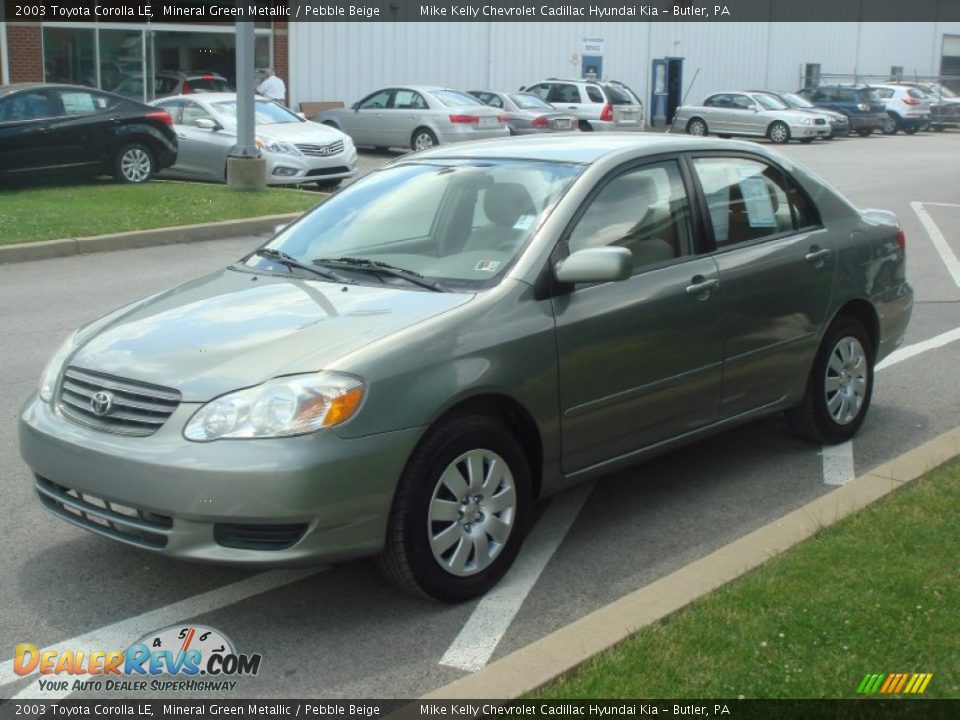 2003 Toyota Corolla LE Mineral Green Metallic / Pebble Beige Photo #8