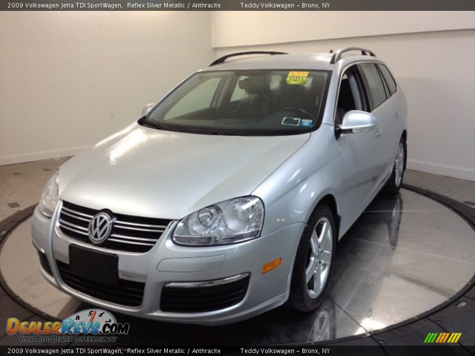 2009 Volkswagen Jetta TDI SportWagen Reflex Silver Metallic / Anthracite Photo #1