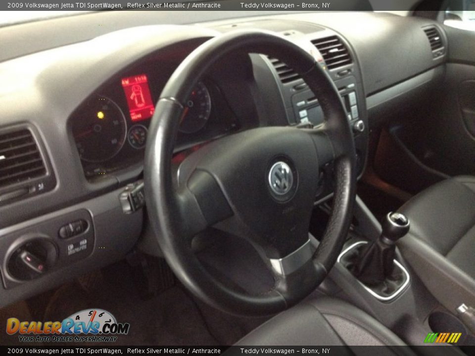 2009 Volkswagen Jetta TDI SportWagen Reflex Silver Metallic / Anthracite Photo #17