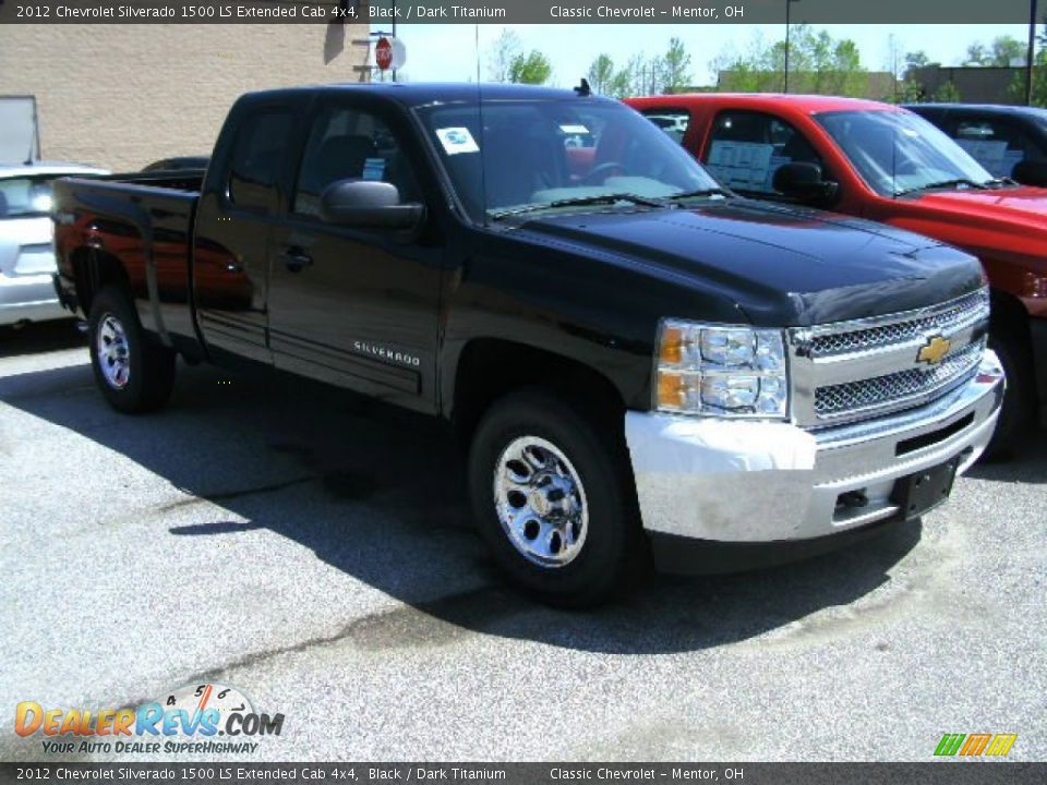 2012 Chevrolet Silverado 1500 LS Extended Cab 4x4 Black / Dark Titanium Photo #1
