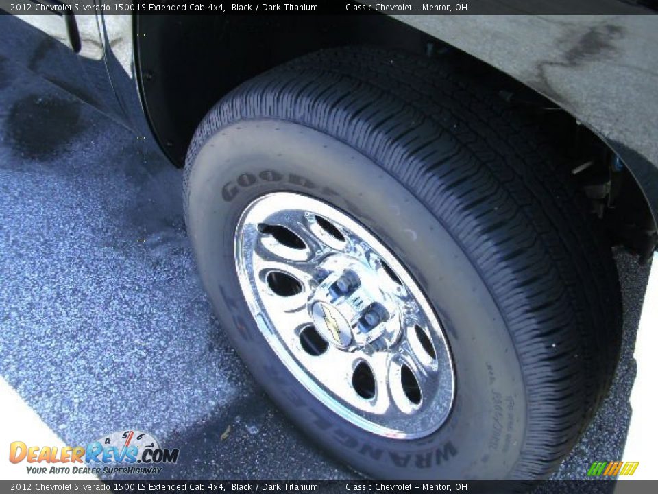 2012 Chevrolet Silverado 1500 LS Extended Cab 4x4 Black / Dark Titanium Photo #3
