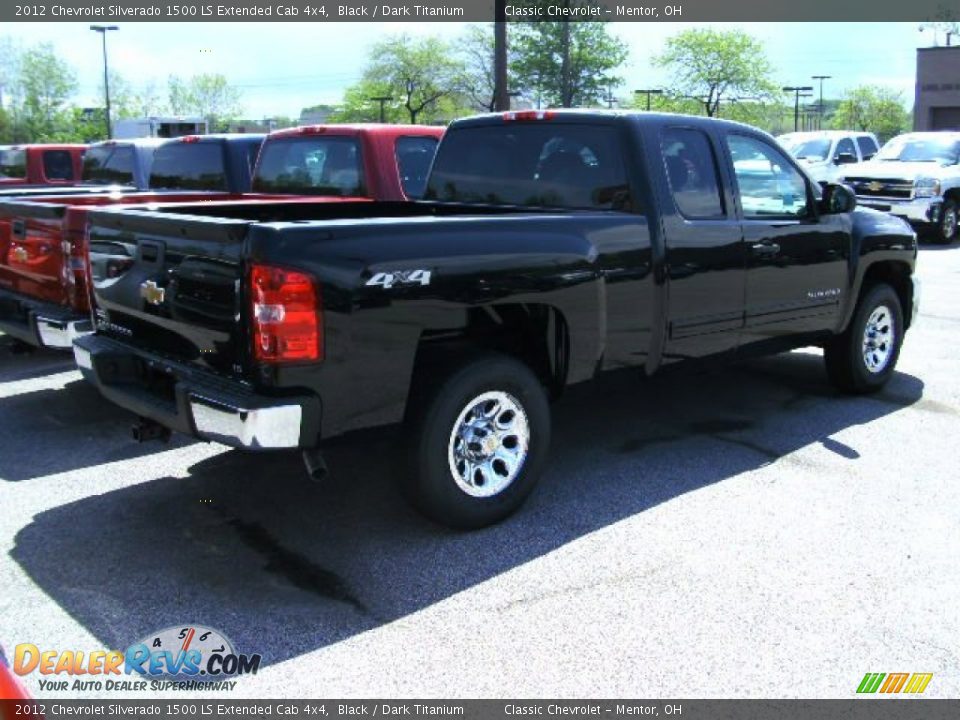 2012 Chevrolet Silverado 1500 LS Extended Cab 4x4 Black / Dark Titanium Photo #5