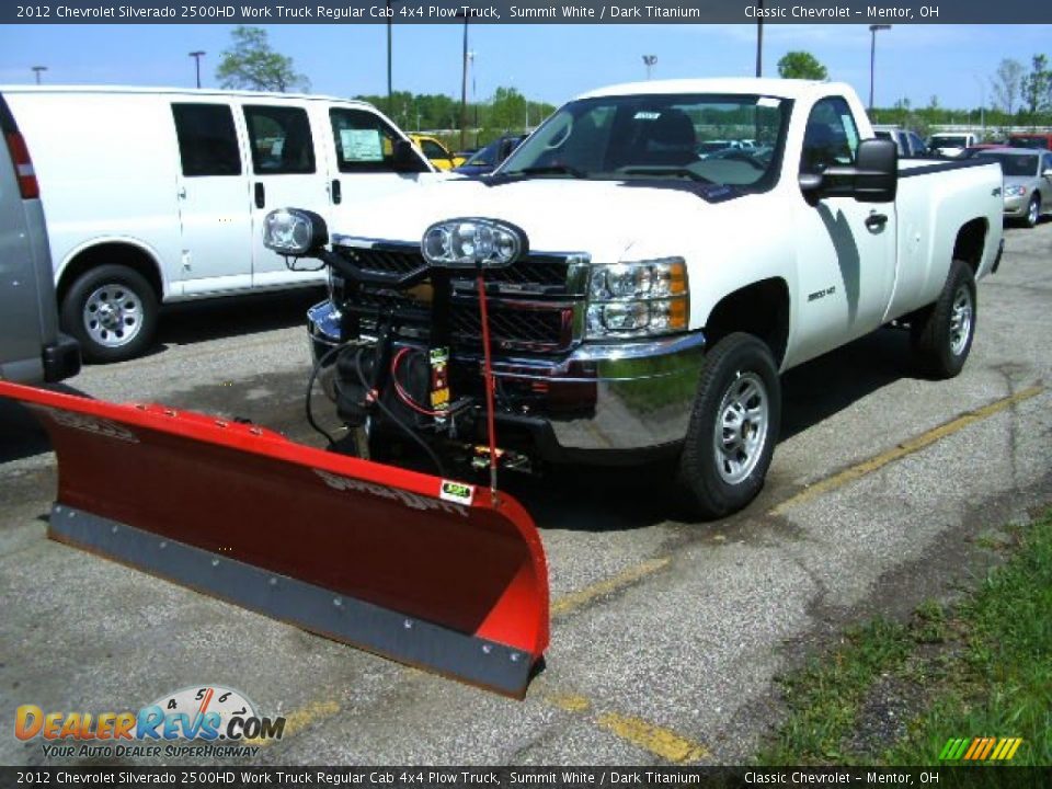 2012 Chevrolet Silverado 2500HD Work Truck Regular Cab 4x4 Plow Truck Summit White / Dark Titanium Photo #1