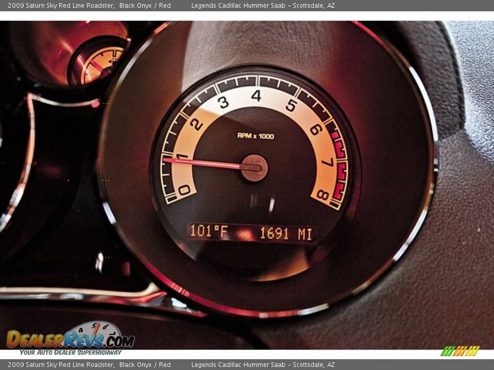 2009 Saturn Sky Red Line Roadster Gauges Photo #16