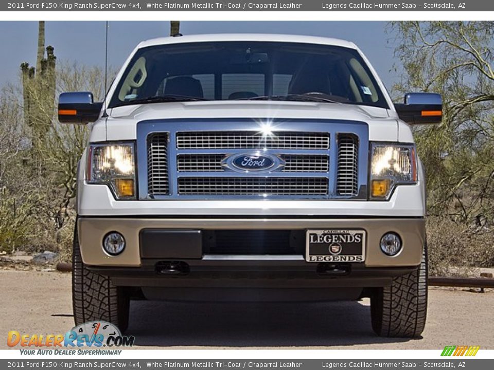 2011 Ford F150 King Ranch SuperCrew 4x4 White Platinum Metallic Tri-Coat / Chaparral Leather Photo #3