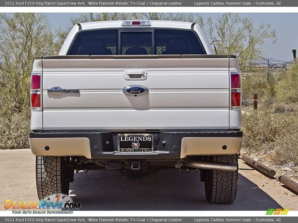 2011 Ford F150 King Ranch SuperCrew 4x4 White Platinum Metallic Tri-Coat / Chaparral Leather Photo #9
