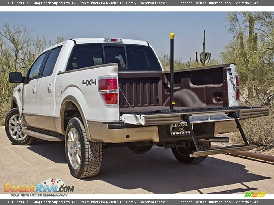 2011 Ford F150 King Ranch SuperCrew 4x4 White Platinum Metallic Tri-Coat / Chaparral Leather Photo #10