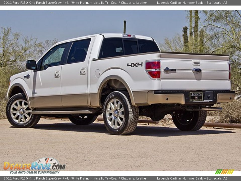 2011 Ford F150 King Ranch SuperCrew 4x4 White Platinum Metallic Tri-Coat / Chaparral Leather Photo #11