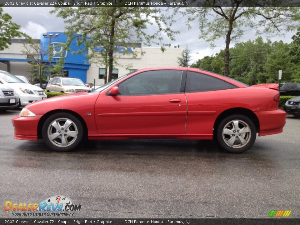 Bright Red 2002 Chevrolet Cavalier Z24 Coupe Photo #1