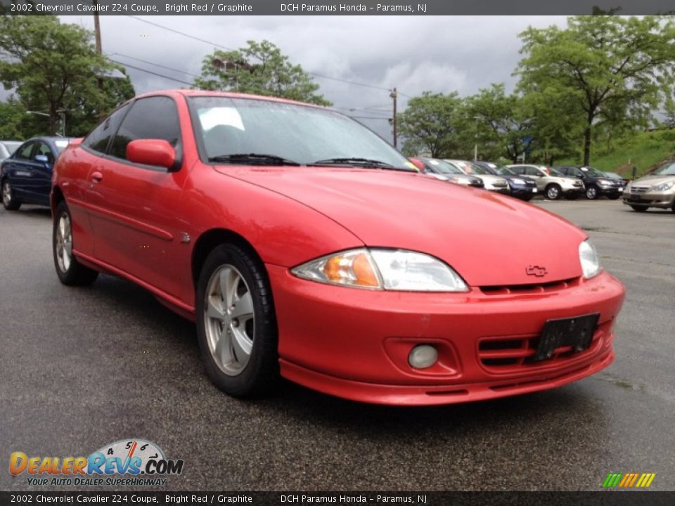 2002 Chevrolet Cavalier Z24 Coupe Bright Red / Graphite Photo #8