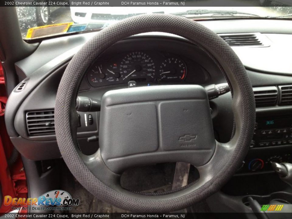 2002 Chevrolet Cavalier Z24 Coupe Bright Red / Graphite Photo #25