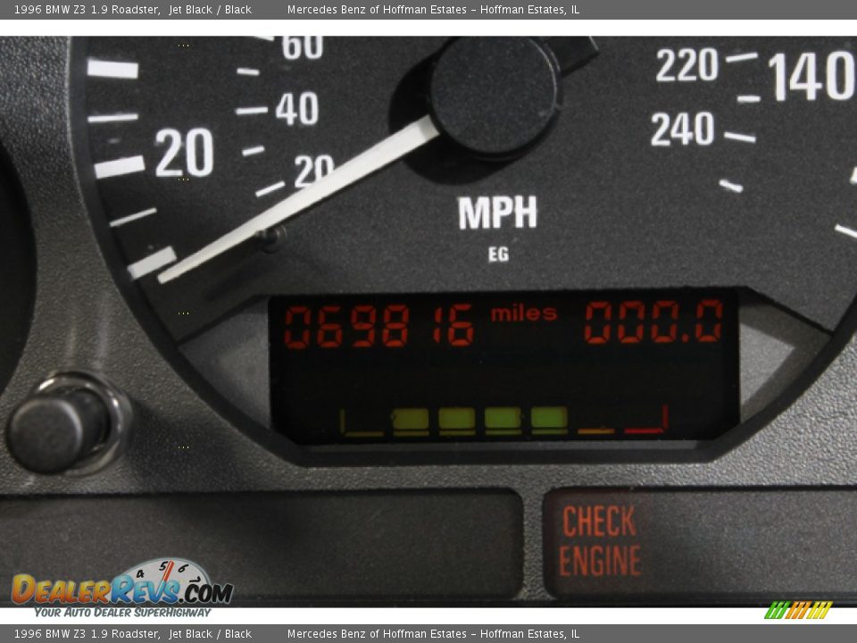 1996 BMW Z3 1.9 Roadster Jet Black / Black Photo #17