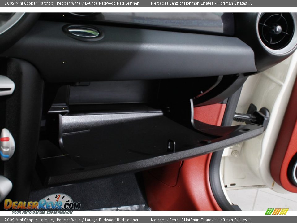 2009 Mini Cooper Hardtop Pepper White / Lounge Redwood Red Leather Photo #19