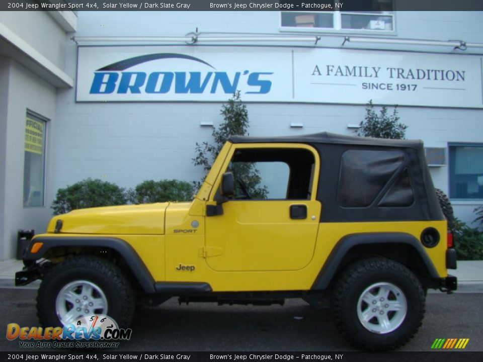 2004 Jeep Wrangler Sport 4x4 Solar Yellow / Dark Slate Gray Photo #1
