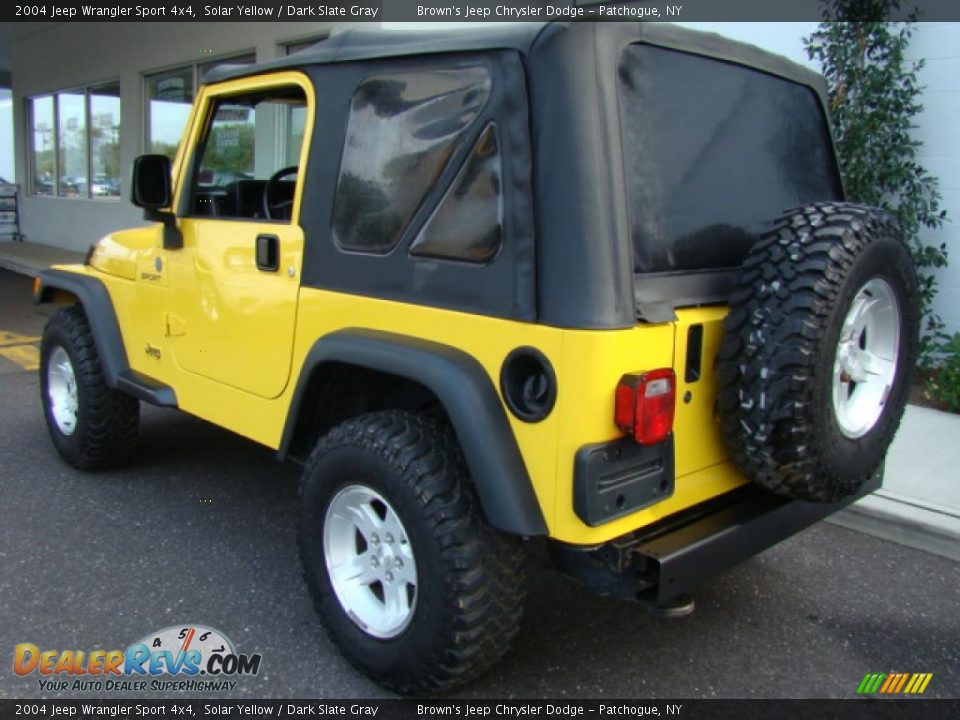2004 Jeep Wrangler Sport 4x4 Solar Yellow / Dark Slate Gray Photo #4