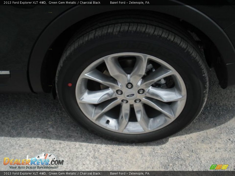 2013 Ford Explorer XLT 4WD Green Gem Metallic / Charcoal Black Photo #9