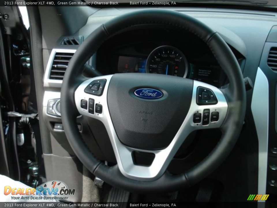 2013 Ford Explorer XLT 4WD Green Gem Metallic / Charcoal Black Photo #18