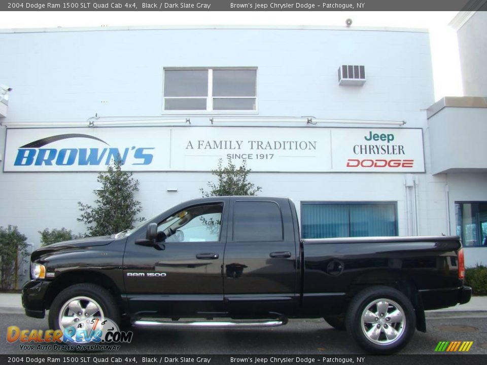 2004 Dodge Ram 1500 SLT Quad Cab 4x4 Black / Dark Slate Gray Photo #1