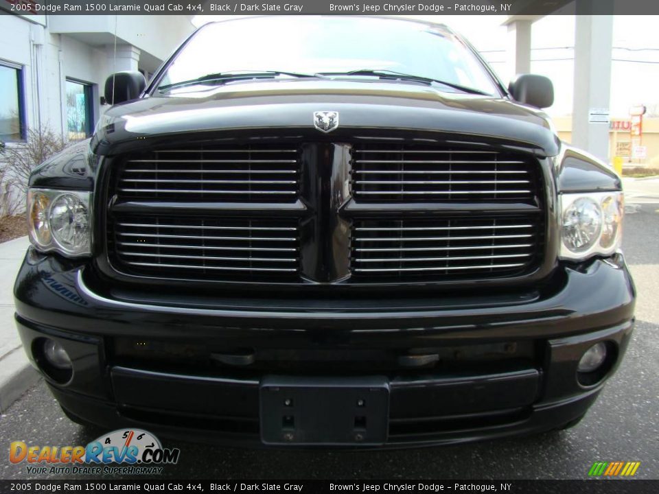 2005 Dodge Ram 1500 Laramie Quad Cab 4x4 Black / Dark Slate Gray Photo #3