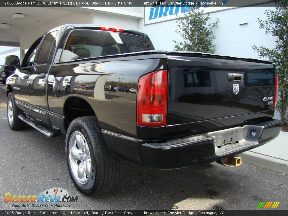 2005 Dodge Ram 1500 Laramie Quad Cab 4x4 Black / Dark Slate Gray Photo #4