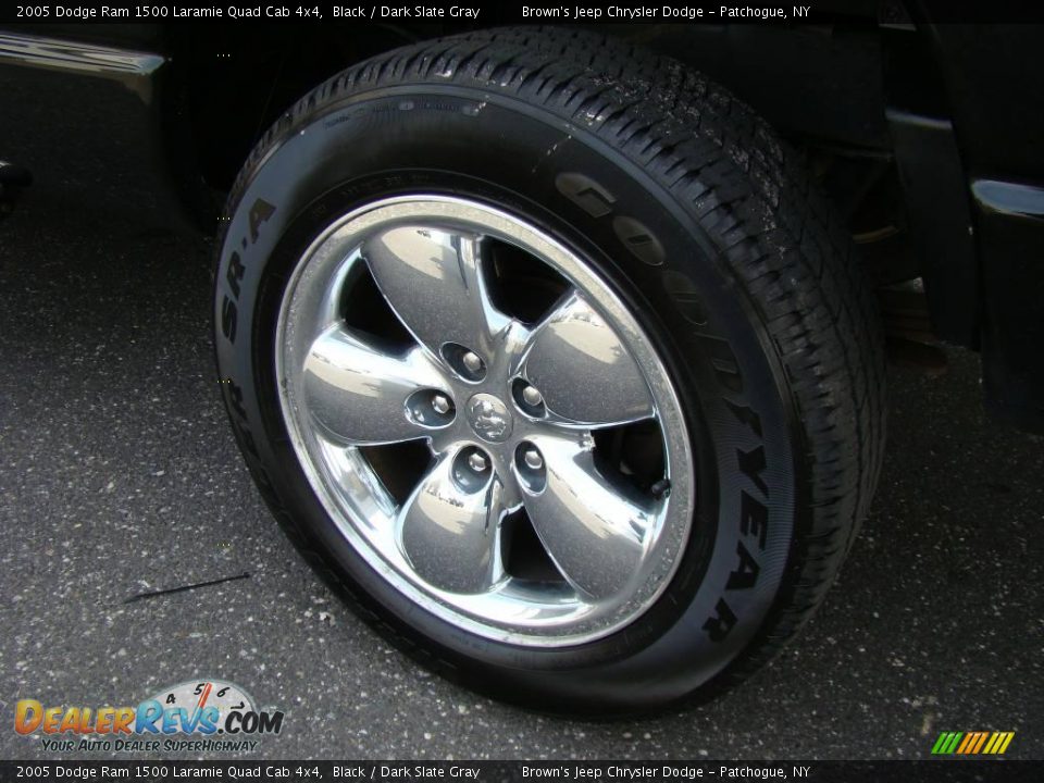 2005 Dodge Ram 1500 Laramie Quad Cab 4x4 Black / Dark Slate Gray Photo #6