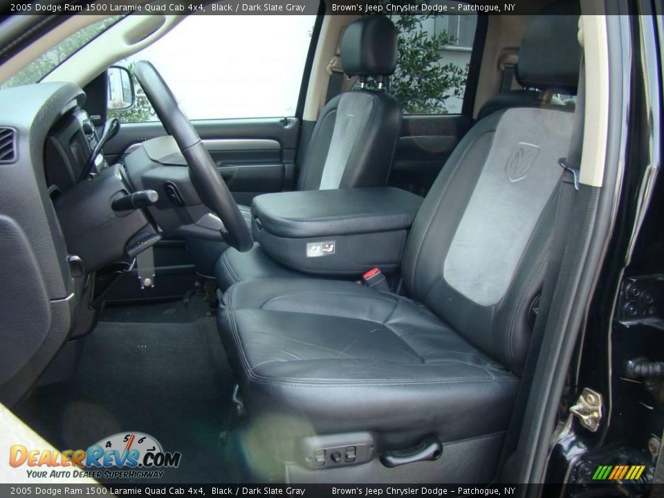 2005 Dodge Ram 1500 Laramie Quad Cab 4x4 Black / Dark Slate Gray Photo #8