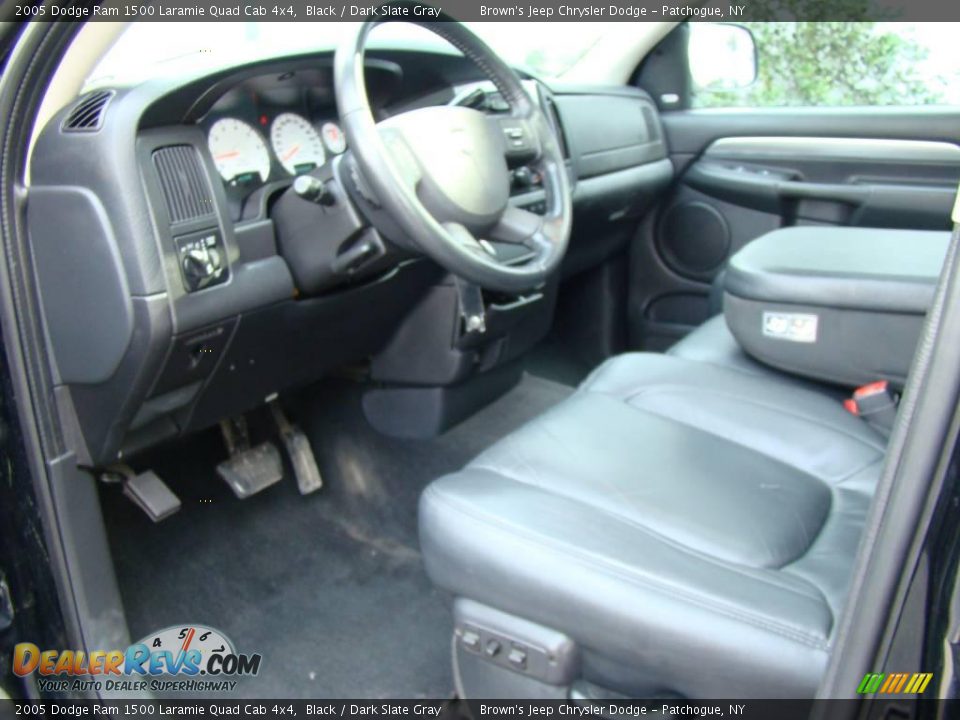 2005 Dodge Ram 1500 Laramie Quad Cab 4x4 Black / Dark Slate Gray Photo #10