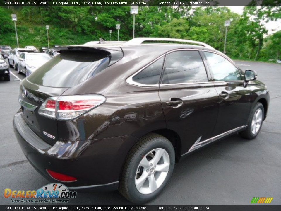 2013 Lexus RX 350 AWD Fire Agate Pearl / Saddle Tan/Espresso Birds Eye Maple Photo #4