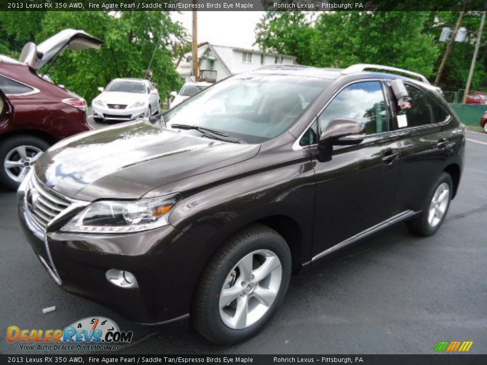 2013 Lexus RX 350 AWD Fire Agate Pearl / Saddle Tan/Espresso Birds Eye Maple Photo #8