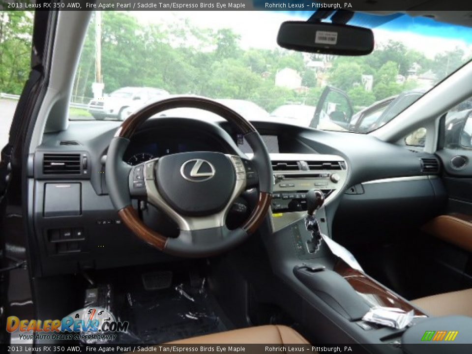 2013 Lexus RX 350 AWD Fire Agate Pearl / Saddle Tan/Espresso Birds Eye Maple Photo #12