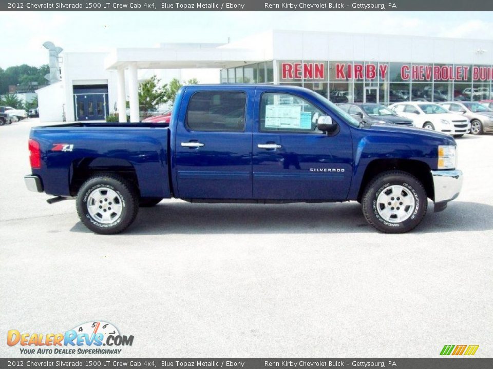 2012 Chevrolet Silverado 1500 LT Crew Cab 4x4 Blue Topaz Metallic / Ebony Photo #3