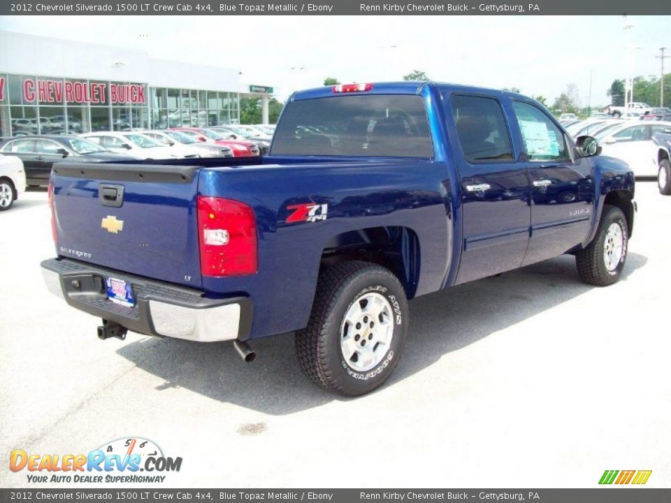 2012 Chevrolet Silverado 1500 LT Crew Cab 4x4 Blue Topaz Metallic / Ebony Photo #11