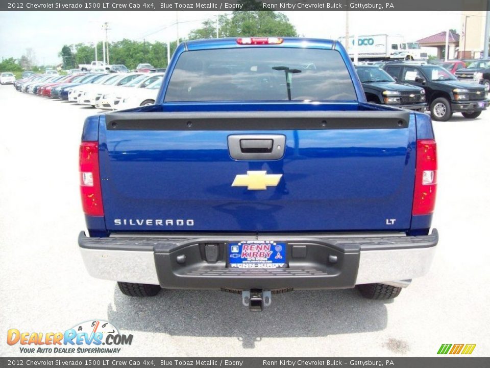 2012 Chevrolet Silverado 1500 LT Crew Cab 4x4 Blue Topaz Metallic / Ebony Photo #13