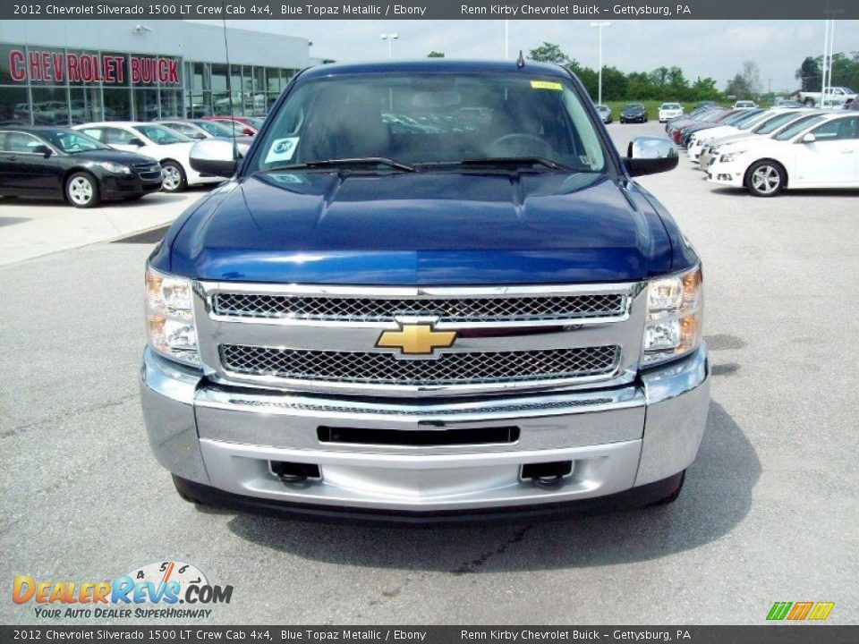 2012 Chevrolet Silverado 1500 LT Crew Cab 4x4 Blue Topaz Metallic / Ebony Photo #14