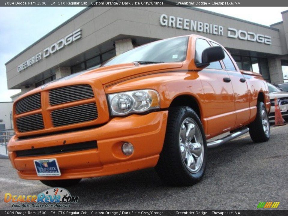 2004 Dodge Ram 1500 HEMI GTX Regular Cab Custom Orange / Dark Slate Gray/Orange Photo #1