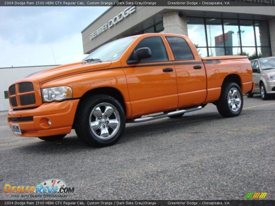2004 Dodge Ram 1500 HEMI GTX Regular Cab Custom Orange / Dark Slate Gray/Orange Photo #2