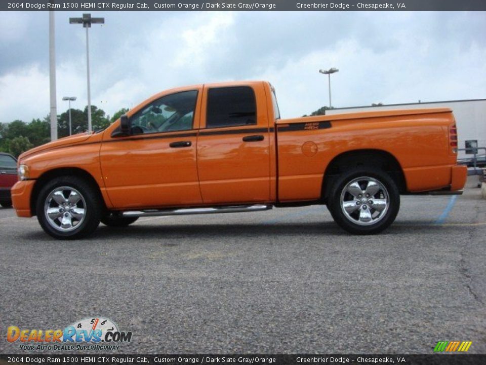 Custom Orange 2004 Dodge Ram 1500 HEMI GTX Regular Cab Photo #3