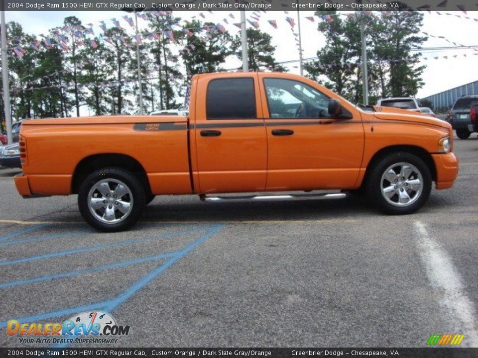 Custom Orange 2004 Dodge Ram 1500 HEMI GTX Regular Cab Photo #6