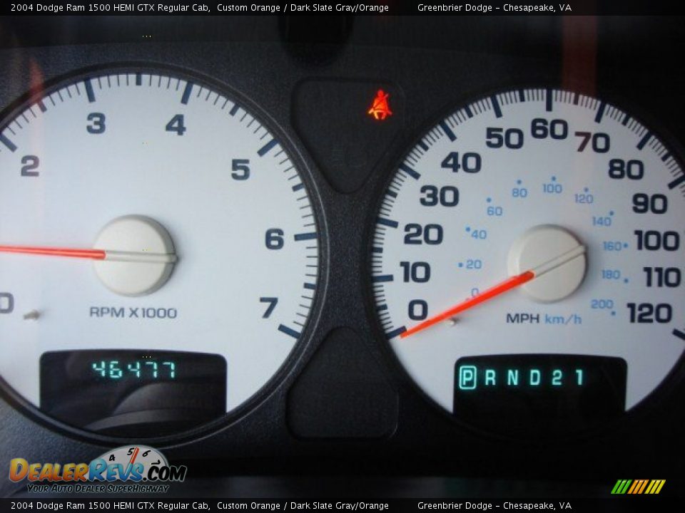 2004 Dodge Ram 1500 HEMI GTX Regular Cab Custom Orange / Dark Slate Gray/Orange Photo #15