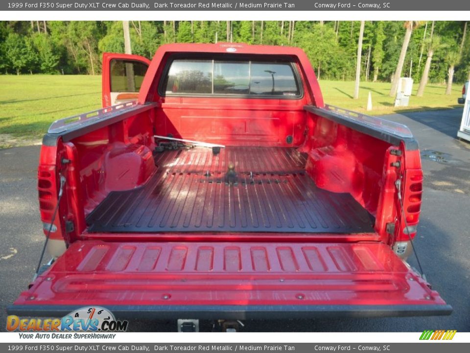 1999 Ford F350 Super Duty XLT Crew Cab Dually Dark Toreador Red Metallic / Medium Prairie Tan Photo #23